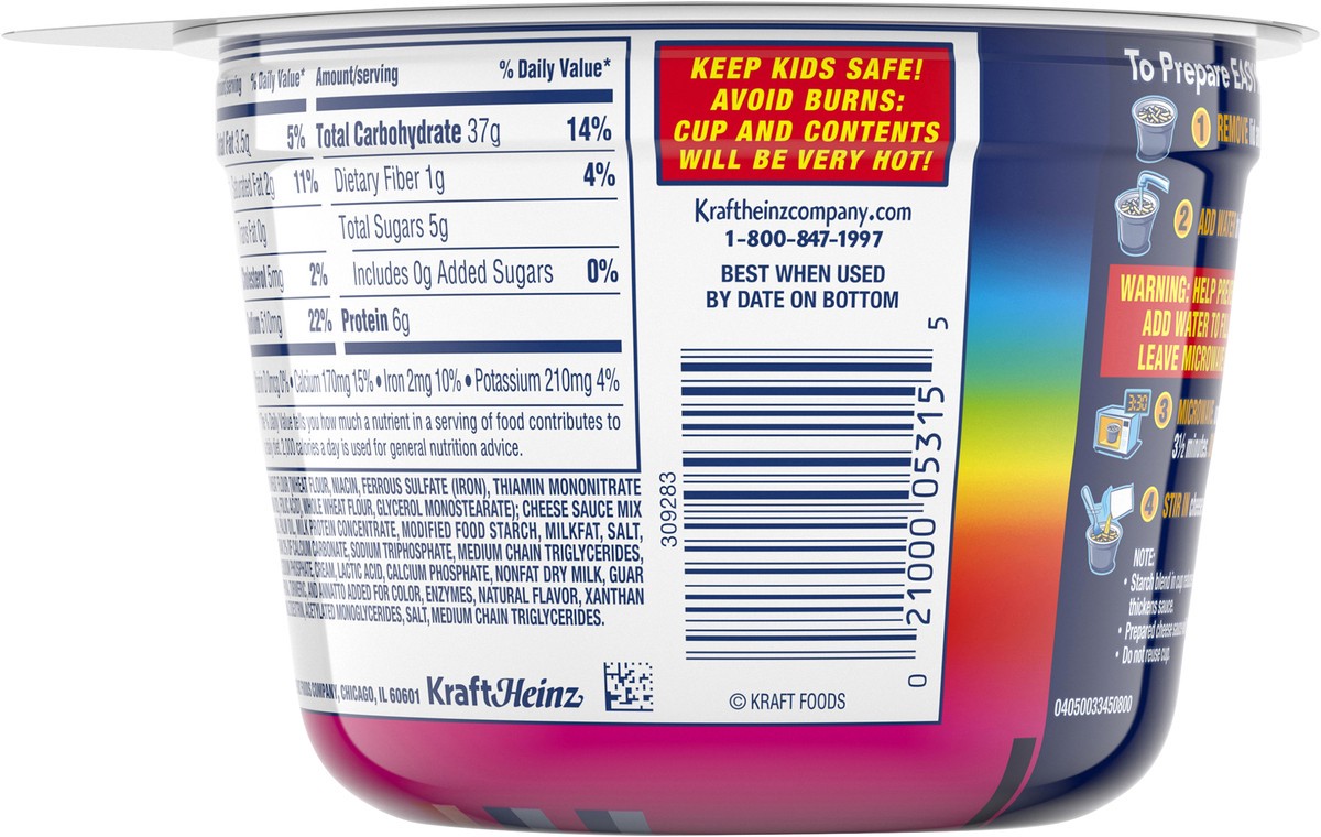 slide 9 of 9, Kraft Mac & Cheese Macaroni and Cheese Dinner Easy Microwavable Dinner with Unicorn Pasta Shapes, 1.9 oz Cup, 1.9 oz