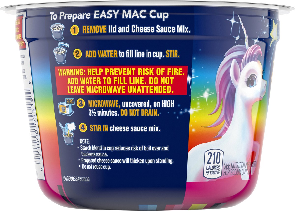 slide 6 of 9, Kraft Mac & Cheese Macaroni and Cheese Dinner Easy Microwavable Dinner with Unicorn Pasta Shapes, 1.9 oz Cup, 1.9 oz