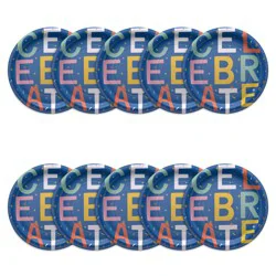 American Greeting Paper Plates- Celebrate On Blue
