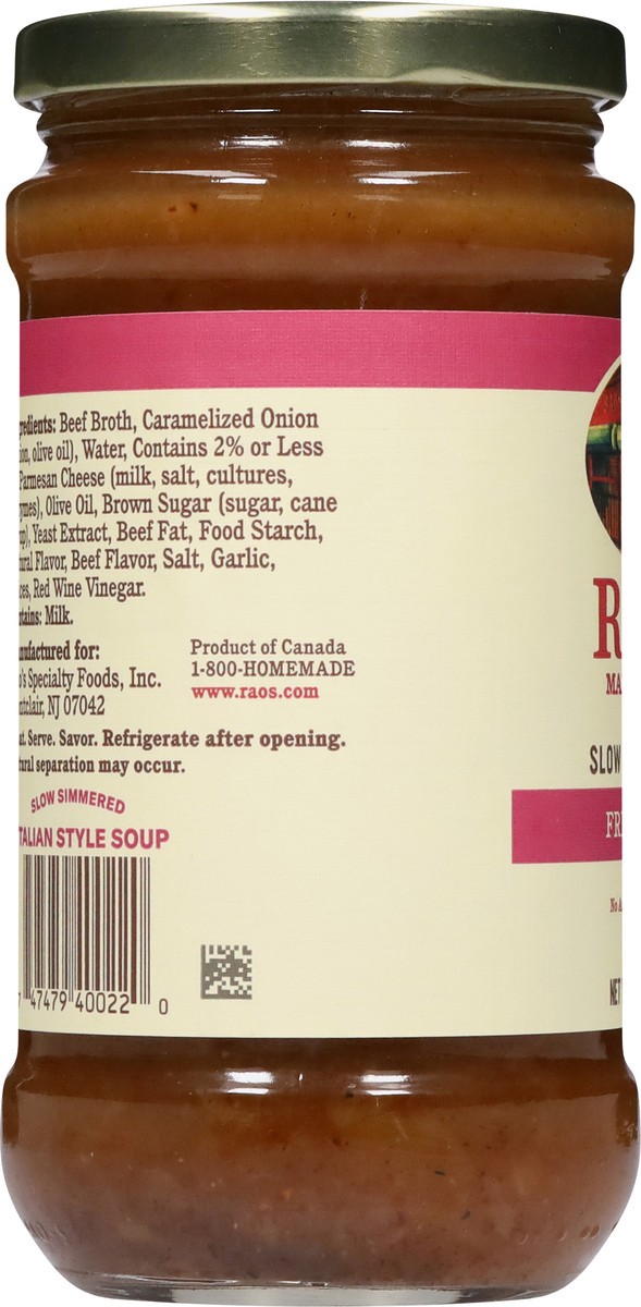 slide 11 of 13, Rao's Made for Home Slow Simmered French Onion Soup 16 oz,