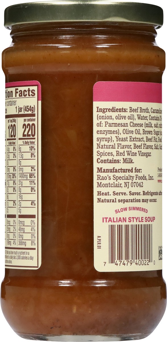 slide 9 of 13, Rao's Made for Home Slow Simmered French Onion Soup 16 oz,