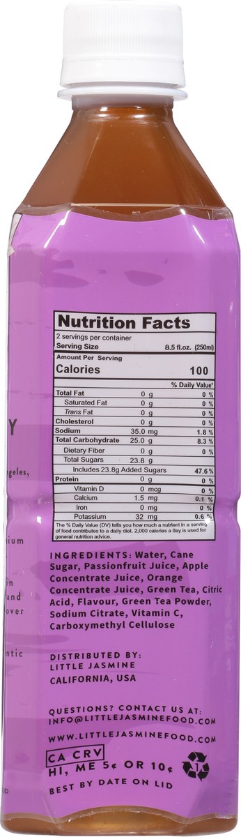 slide 2 of 9, Little Jasmine Passionfruit Green Tea 16.9 fl oz, 16.90 fl oz