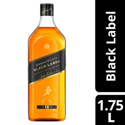 Johnnie Walker Black Label Blended Scotch Whisky, 1.75 L