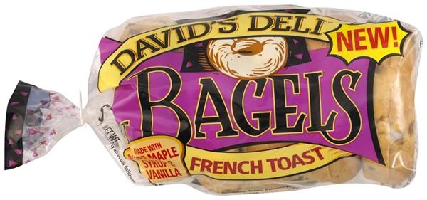 slide 1 of 1, David's Deli French Toast Bagels, 14.25 oz
