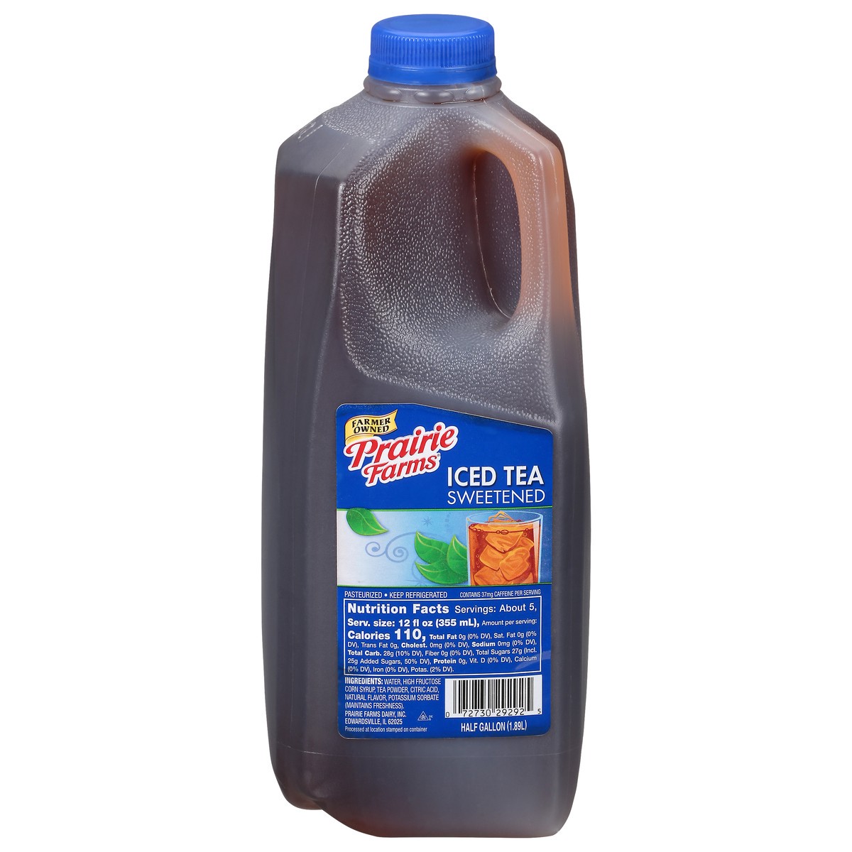 slide 1 of 10, Prairie Farms Iced Tea, Sweetened, 1/2 gal