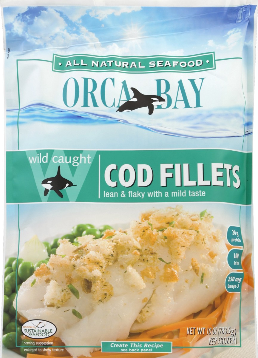 slide 1 of 1, Orca Bay Alaskan Cod Fillets, 10 oz