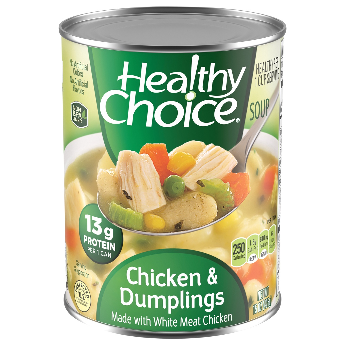 slide 1 of 1, Healthy Choice Chicken & Dumplings Soup, 15 oz