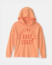 Oshkosh Boys East Coast Long-Sleeve Hooded Tee - Orange - Size 8