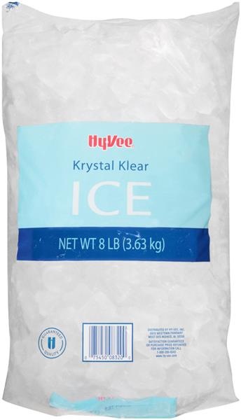 slide 1 of 1, Hy-Vee Krystal Klear Ice, 8 lb