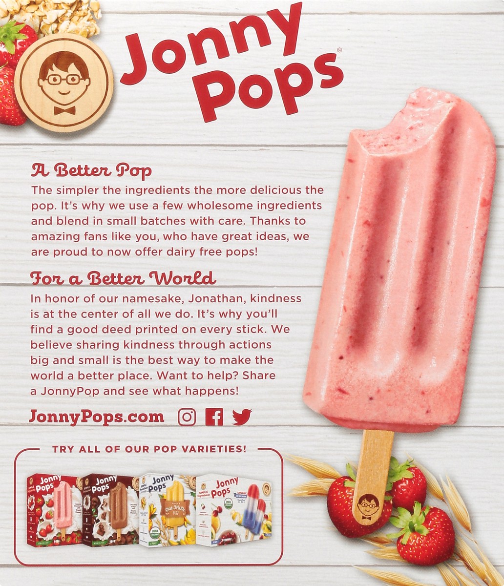 slide 5 of 9, Jonny Pops Dairy Free Strawberry & Oat Milk Pops, 1 ct