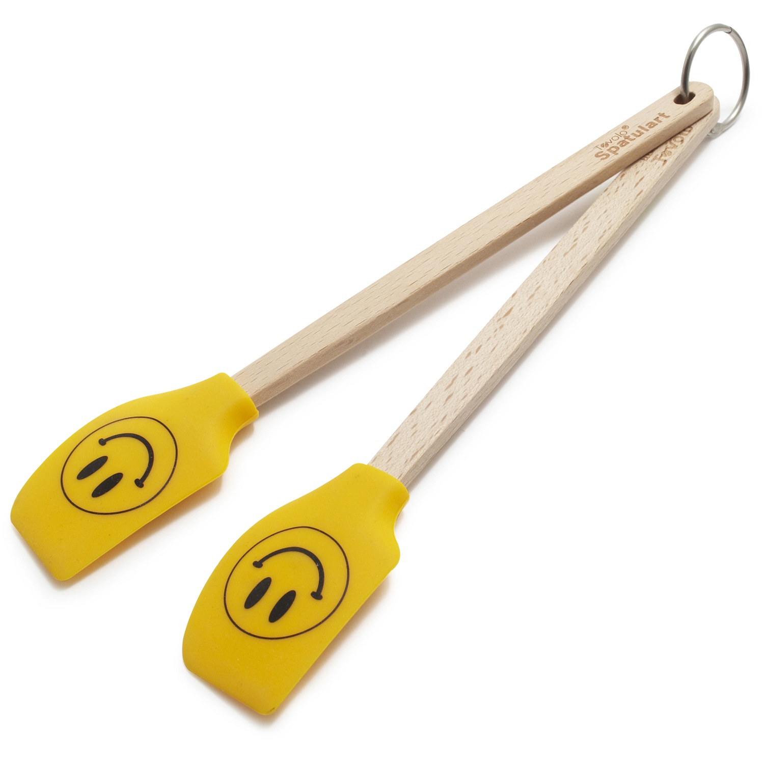 slide 1 of 1, Tovolo Mini Smiley Face Spatulas, Yellow, 2 ct