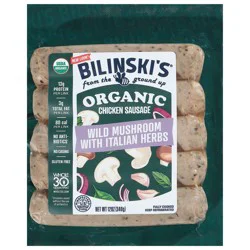 Bilinski's Organic Wild Mushrooms With Italian Herbs Chicken Sausage