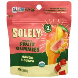 Solely Organic Mango & Guava Fruit Gummies 2.5 oz