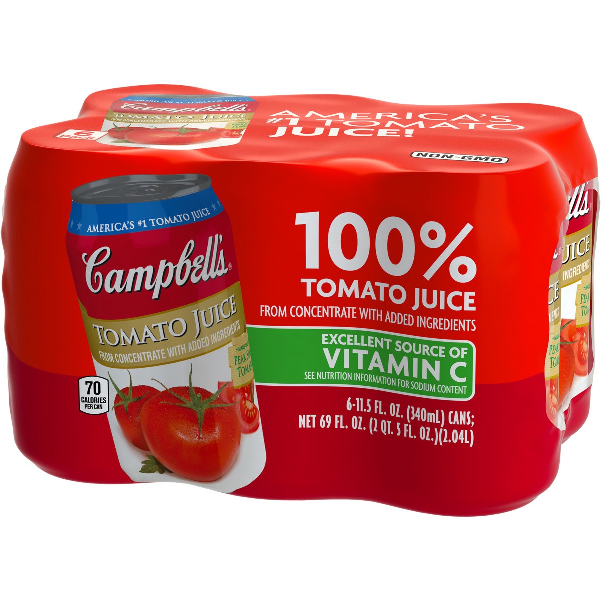 slide 2 of 11, Campbell's Tomato Juice, 11.5 oz Can (Pack of 6), 6 ct; 11.5 fl oz