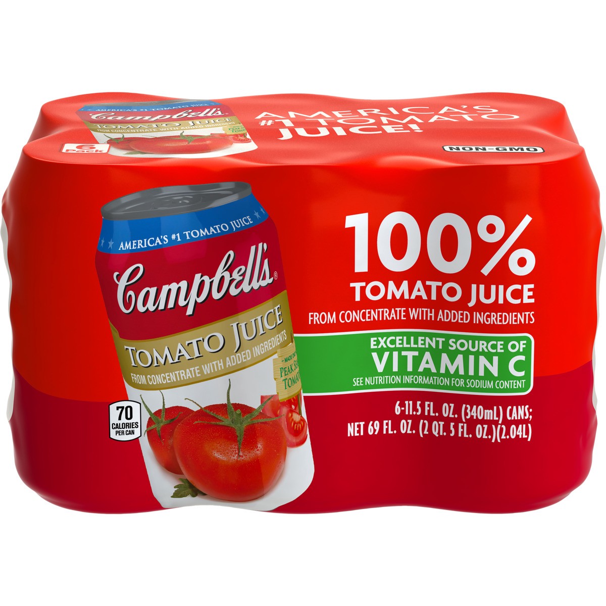 slide 4 of 11, Campbell's Tomato Juice, 11.5 oz Can (Pack of 6), 6 ct; 11.5 fl oz