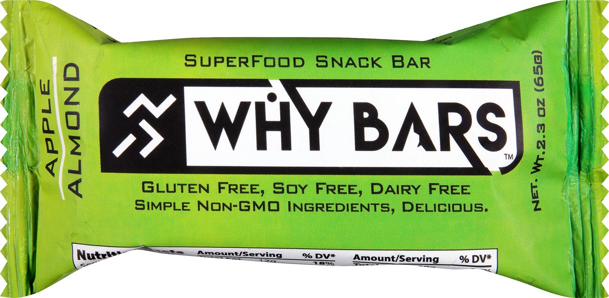 slide 1 of 9, Why Bars Apple Almond Superfood Snack Bar 2.3 oz, 2.3 oz