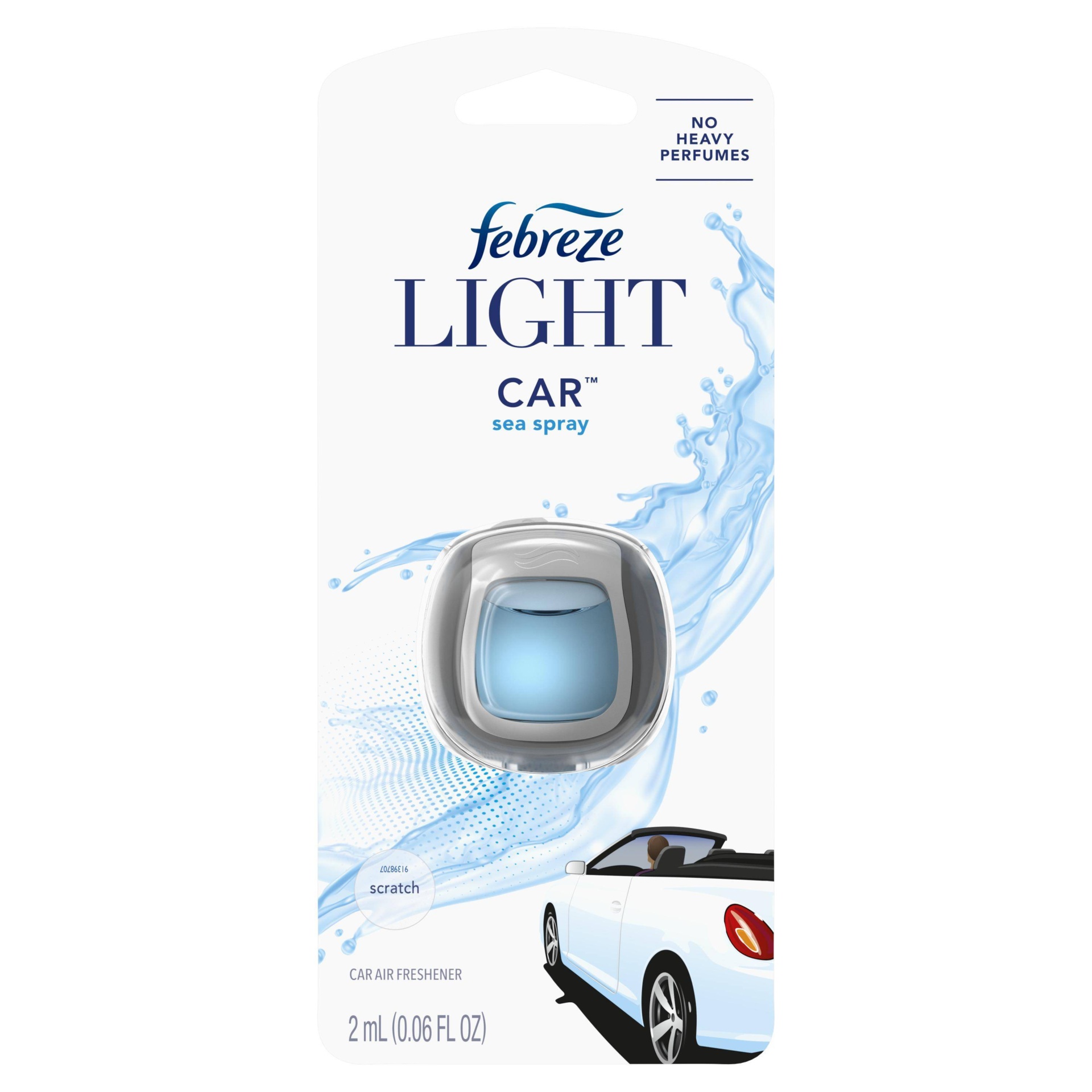 slide 1 of 5, Febreze Light Car Air Freshener Vent Clip Aqua, 0.06 oz