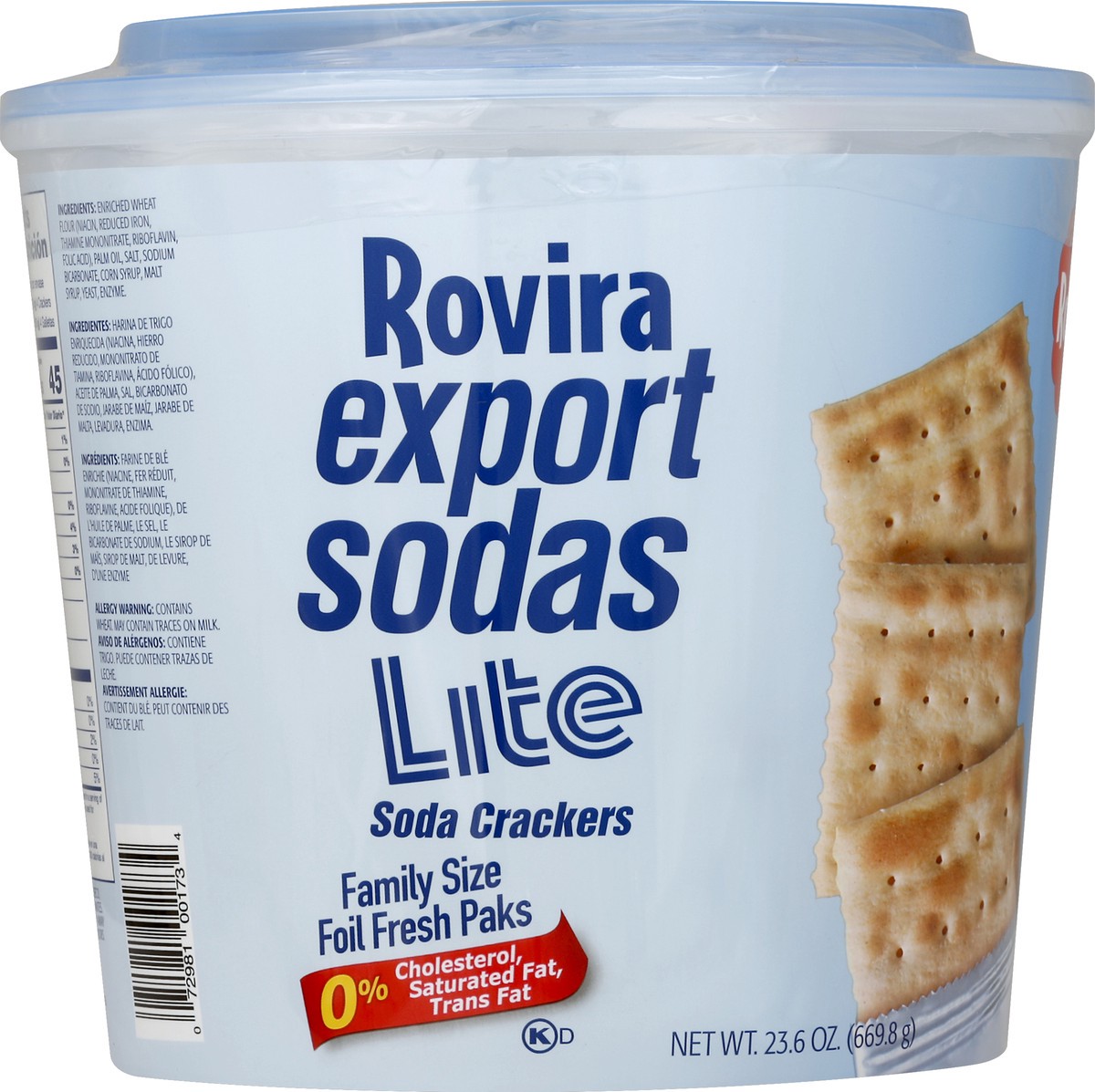 slide 6 of 7, Rovira Lite Crackers Bucket, 23 oz