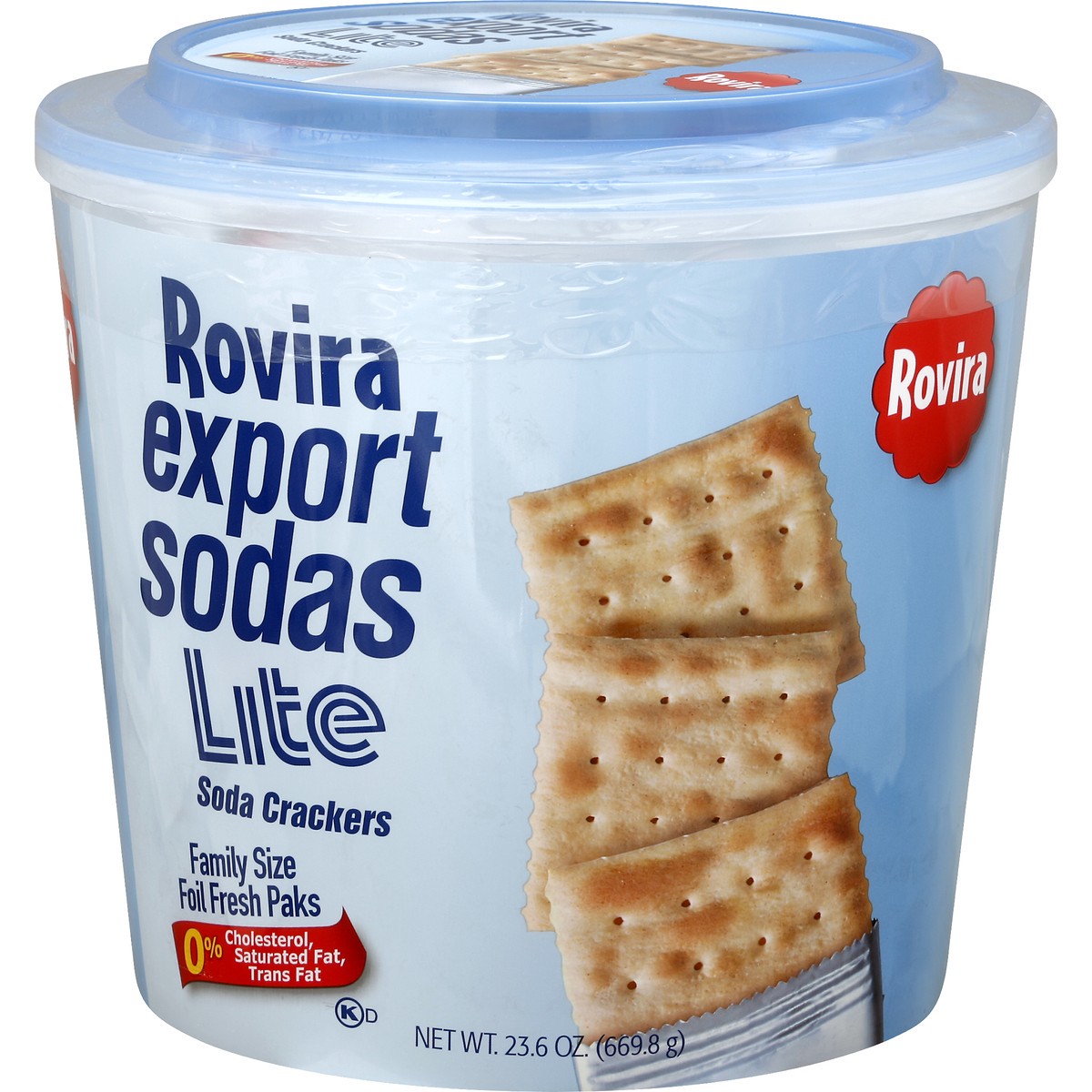 slide 3 of 8, Rovira Soda Cracker, Lite, Family Size, 23.6 oz