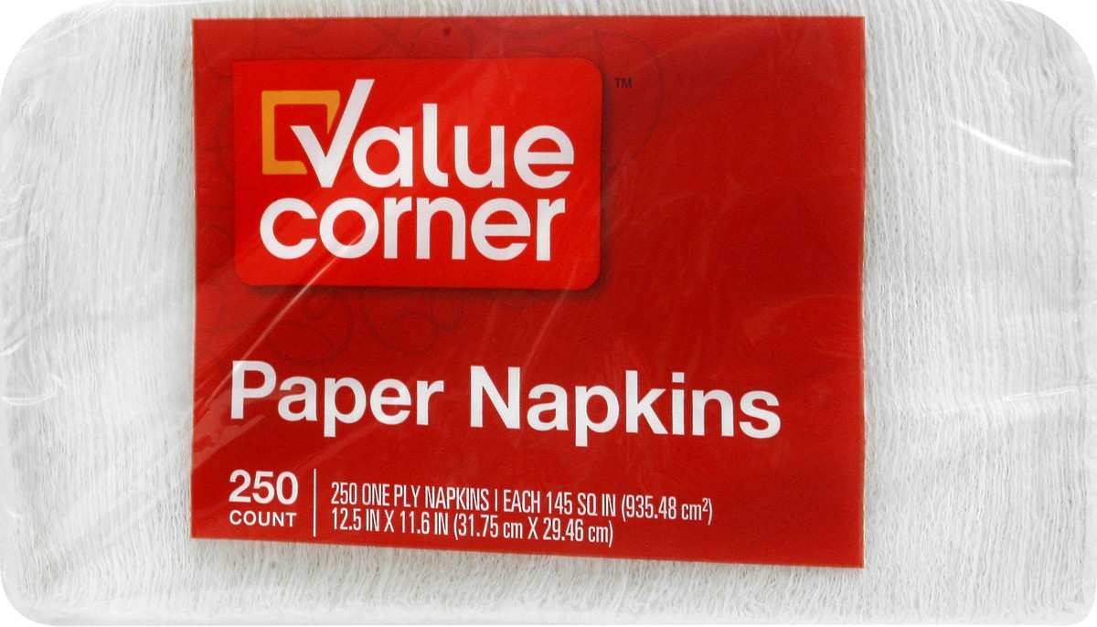 slide 7 of 10, Value Corner Paper Napkins One Ply, 200 ct