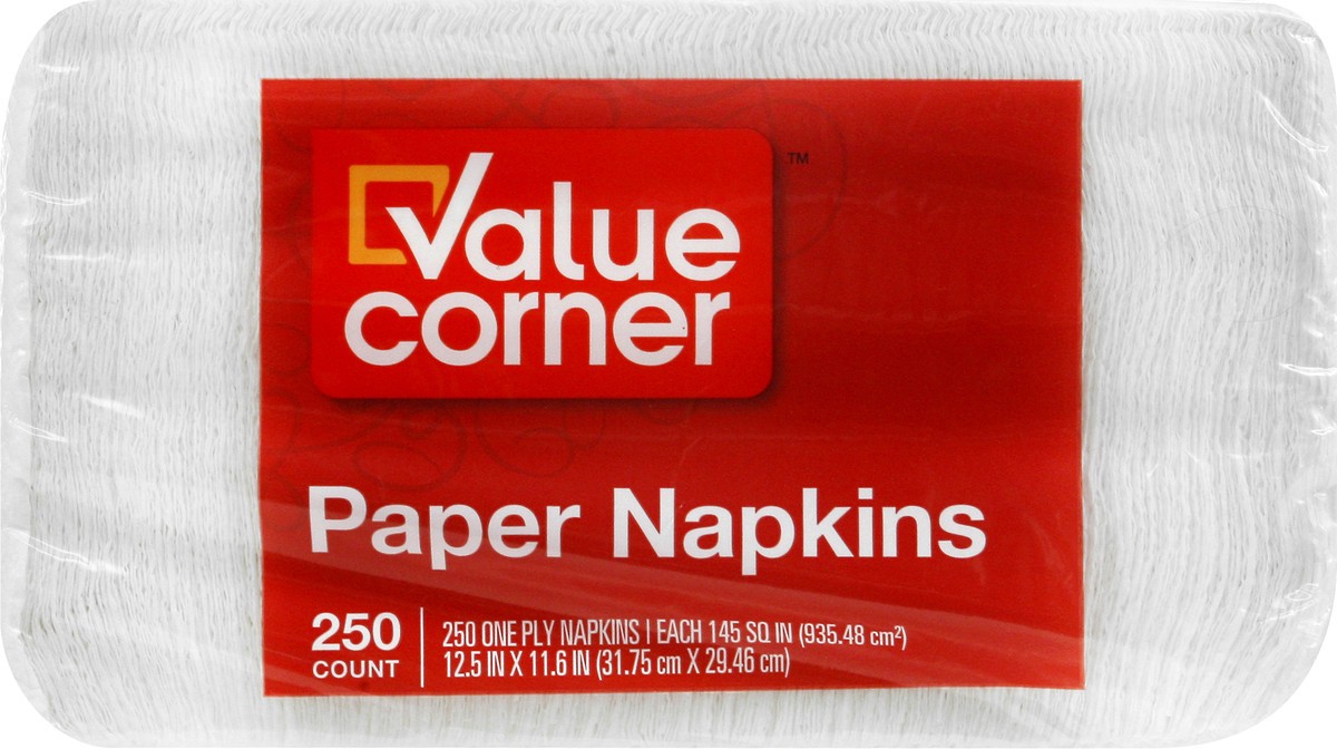 slide 5 of 10, Value Corner Paper Napkins One Ply, 200 ct