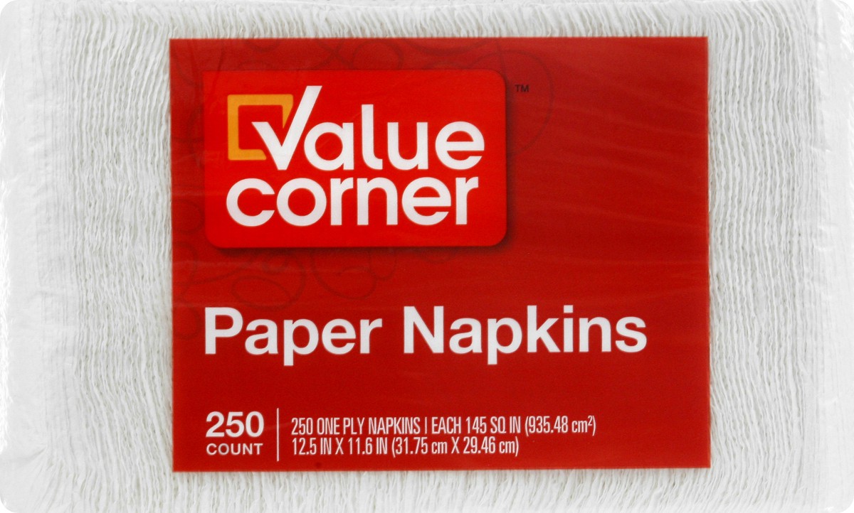 slide 4 of 10, Value Corner Paper Napkins One Ply, 200 ct