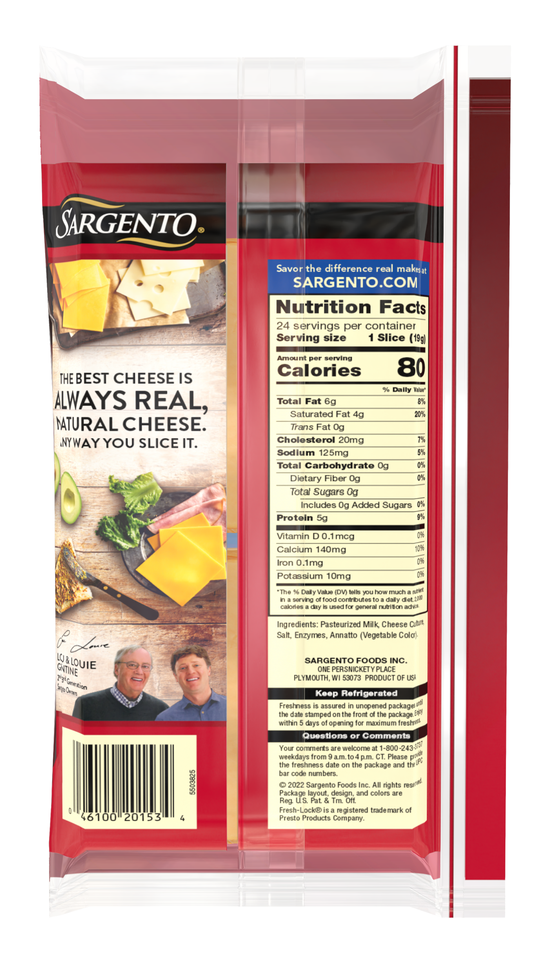 slide 3 of 5, Sargento Sliced Sharp Natural Cheddar Cheese, 16 oz., 24 slices, 16 oz