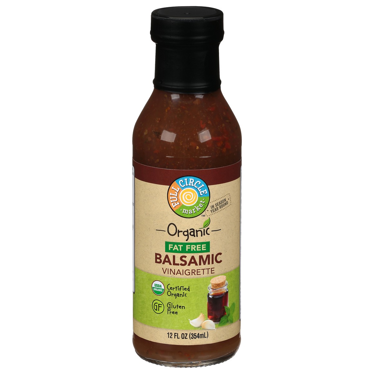 slide 1 of 13, Full Circle Market Organic Fat Free Balsamic Vinaigrette 12 fl oz, 12 fl oz