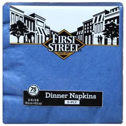 First Street Cobalt 3 Ply Dinner Napkins