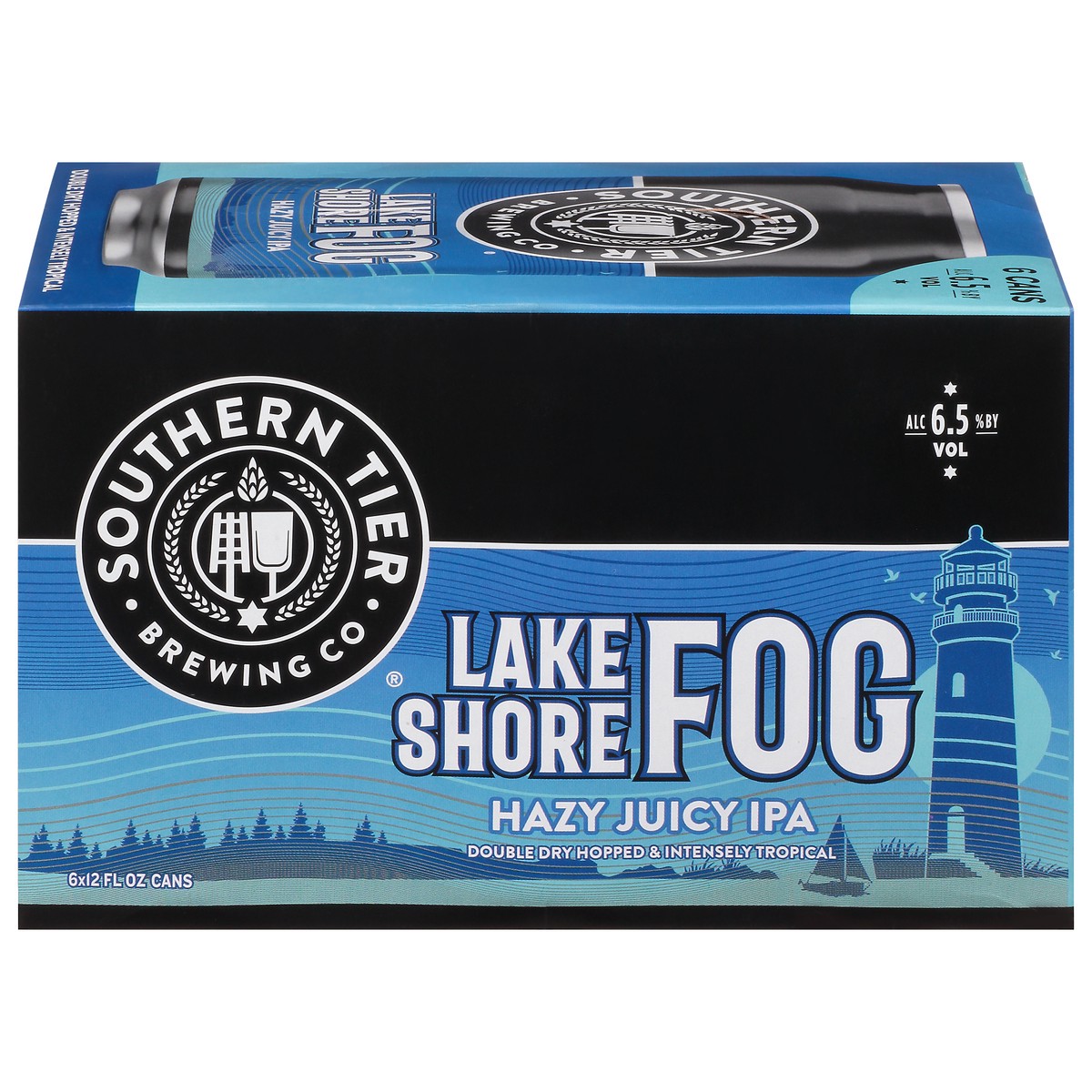 slide 1 of 1, Southern Tier Brewing Co. Hazy Juicy IPA Lake Shore Fog Beer 6-12 fl oz Cans, 6 ct