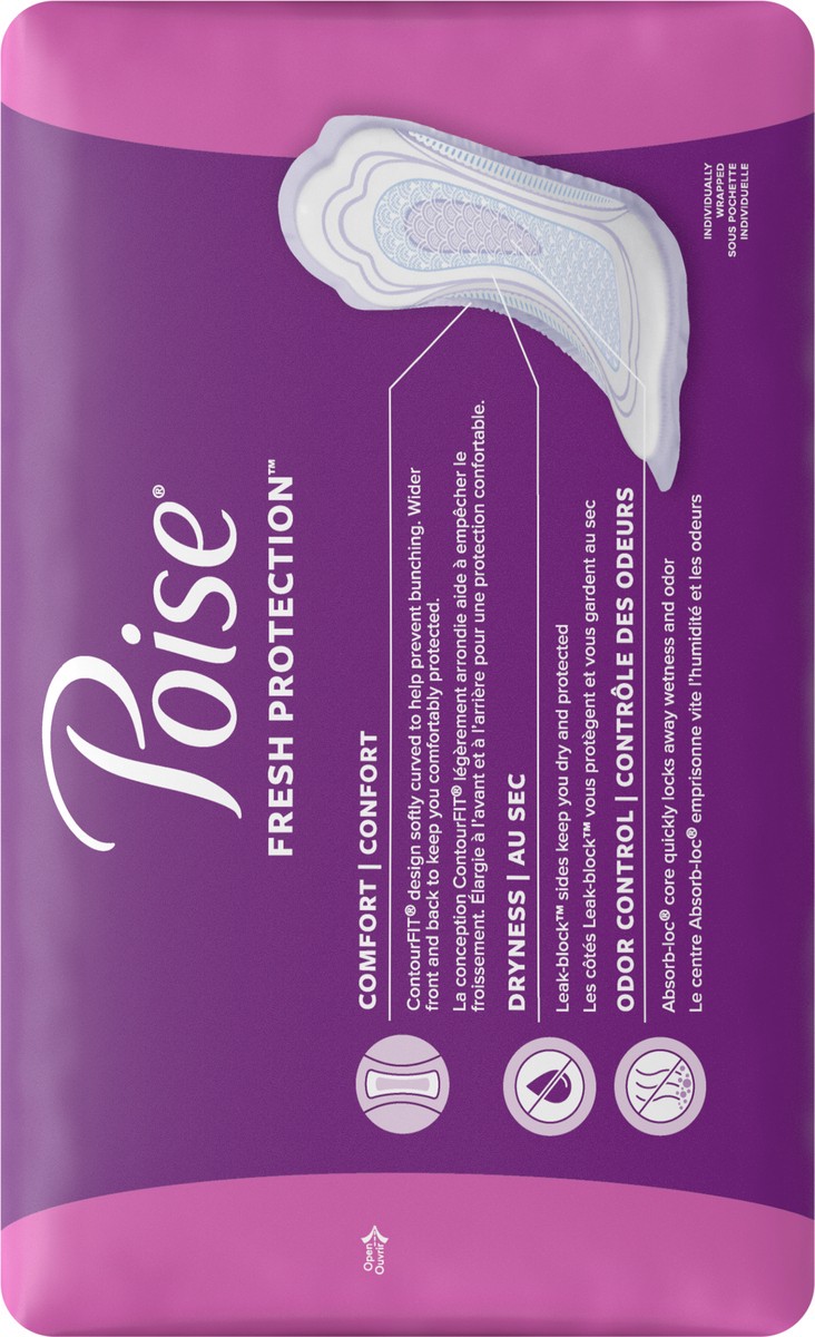 slide 9 of 9, Poise Incontinence Pads & Postpartum Incontinence Pads, 4 Drop Moderate Absorbency, Long Length, 84 Count, 84 ct