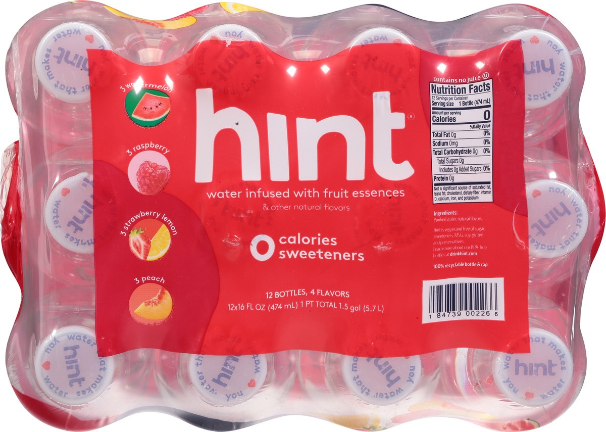 slide 9 of 9, Hint Assorted Water 12 - 16 fl oz Bottles, 12 ct