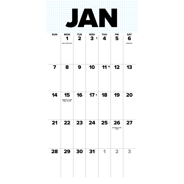 slide 5 of 5, 2024 Willow Creek Press Monthly Wall Calendar, 12"" X 12"", Big Day, January To December 2024, 1 ct