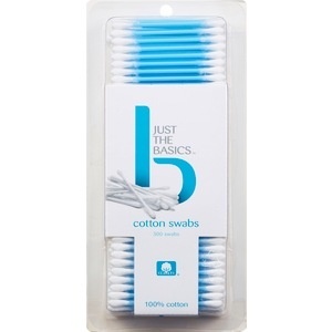 slide 1 of 1, Just the Basics Cotton Swabs, 300 ct