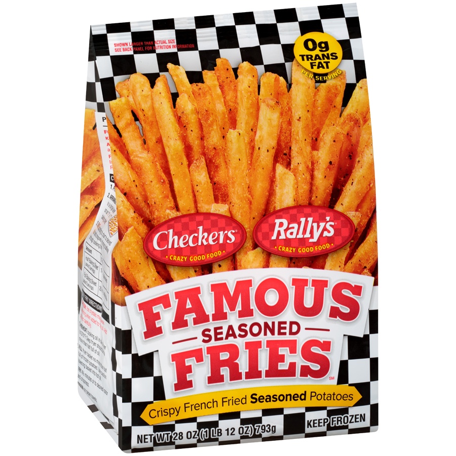 slide 2 of 8, Checkers Rally's Crispy Seasoned Fries, 28 oz