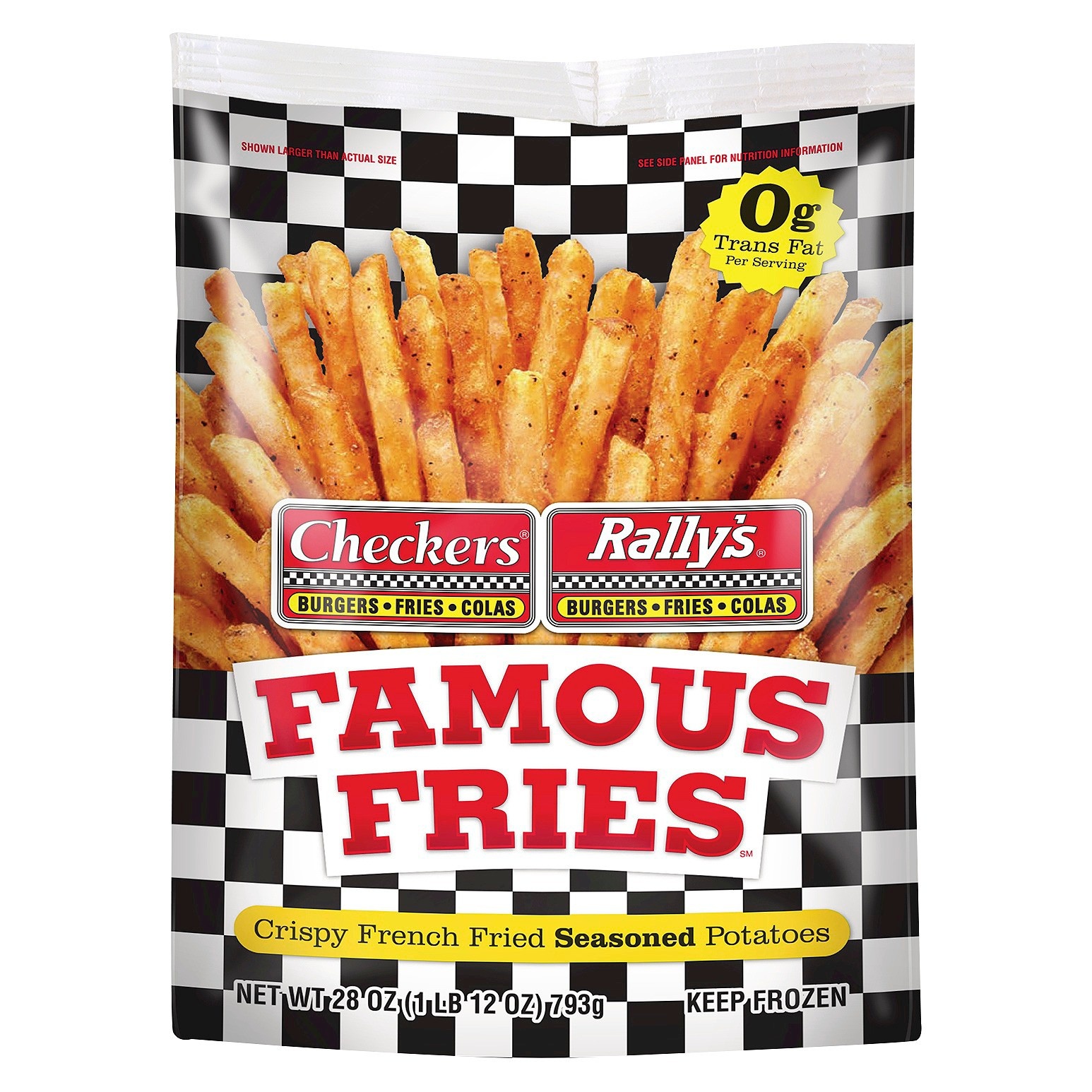 slide 1 of 8, Checkers Rally's Crispy Seasoned Fries, 28 oz