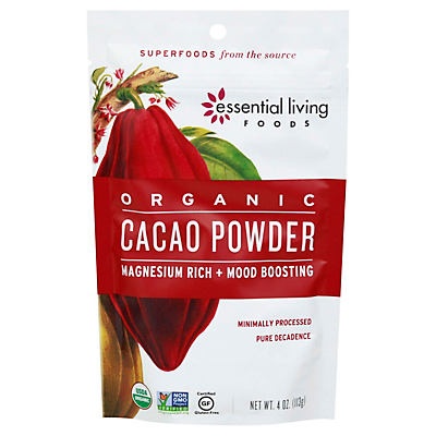 slide 1 of 1, Essential Living Foods Organic Cacao Powder, 4 oz