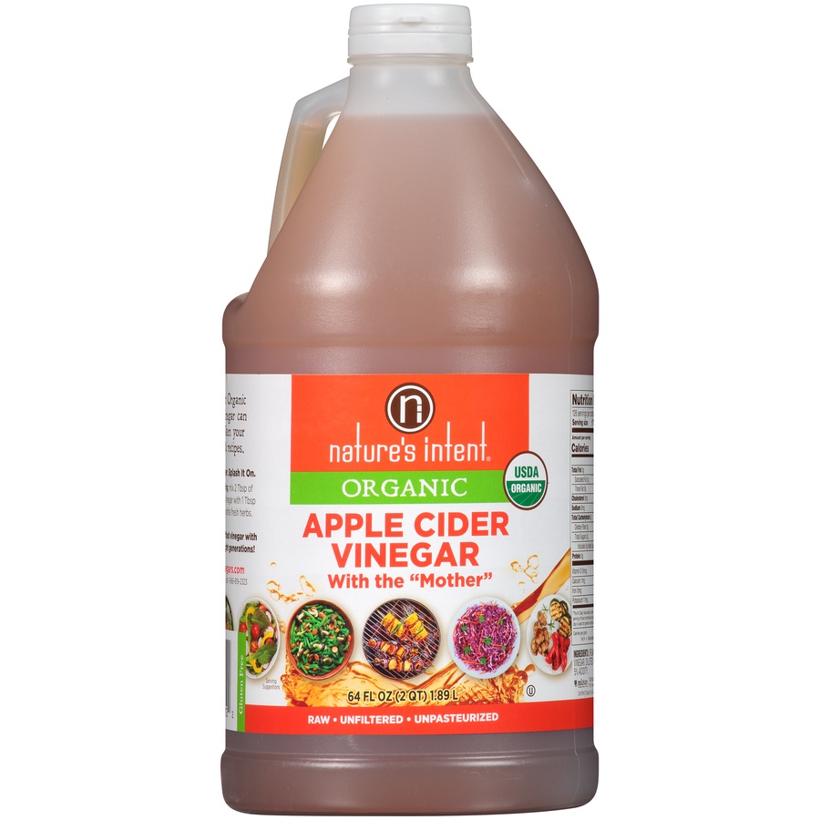 slide 1 of 1, Nature's Intent Organic Apple Cider Vinegar, 64 fl oz