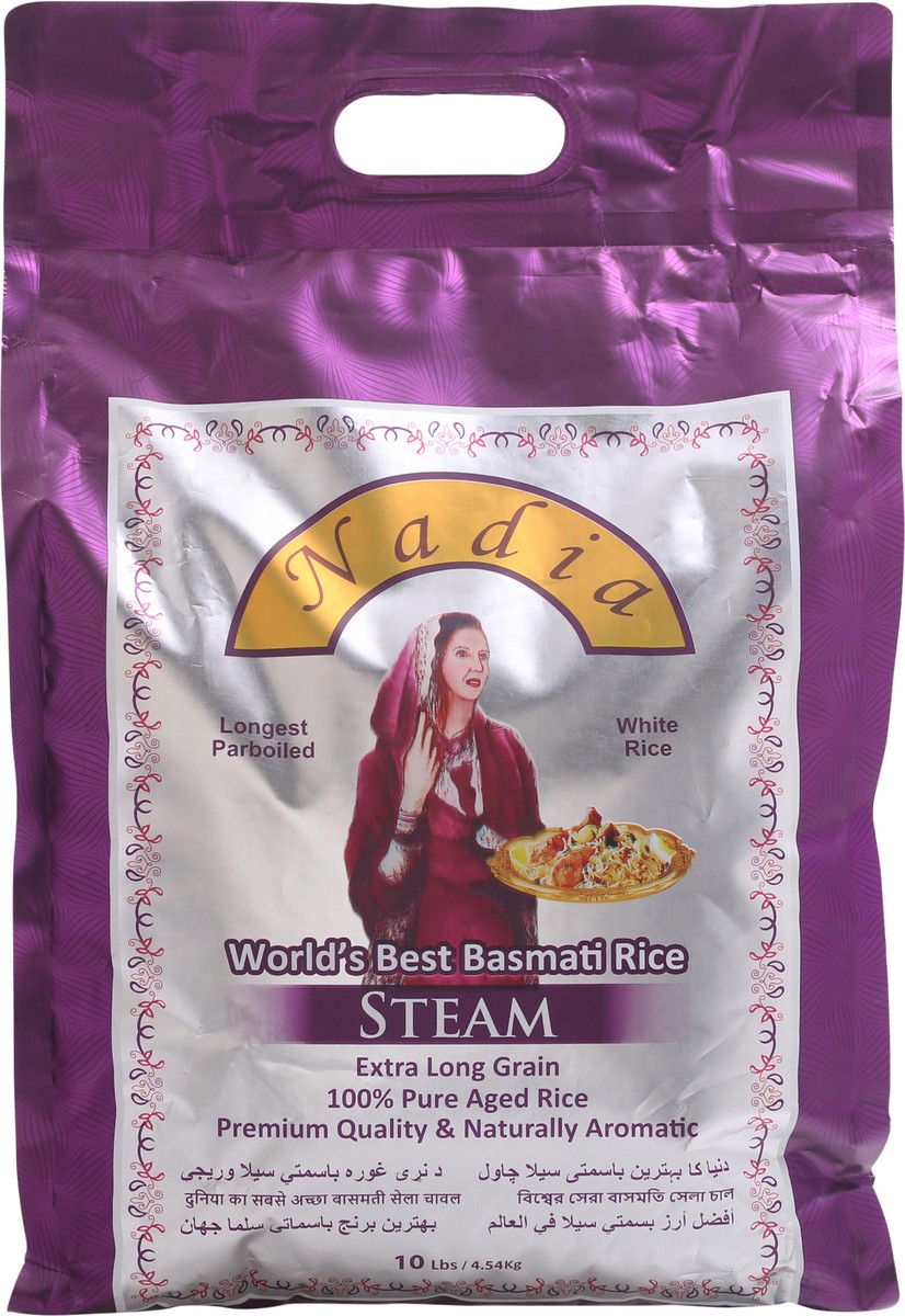 slide 2 of 12, Nadia Steam Extra Long Grain Basmati Rice 10 lb Bag, 10 lb