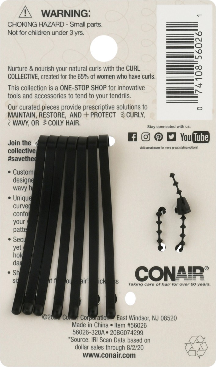slide 3 of 11, Conair Curl Collective Wavy Bobby Pins, 1 ct
