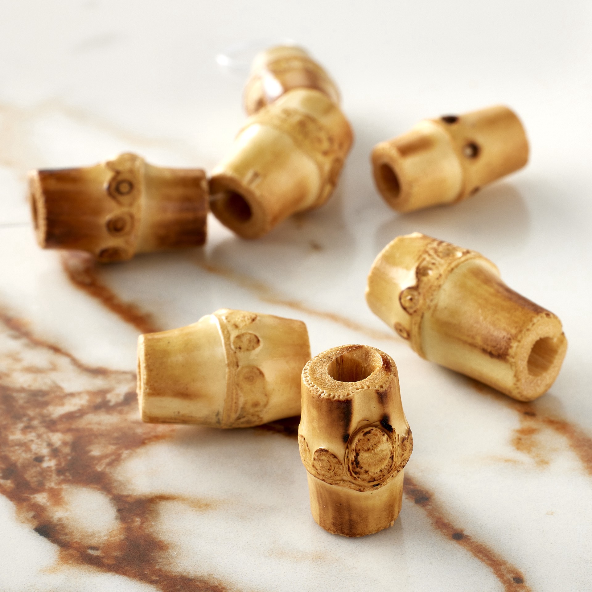 slide 3 of 3, Natural Bamboo Node Tube Beads By Bead Landing, 17mm to 20mm