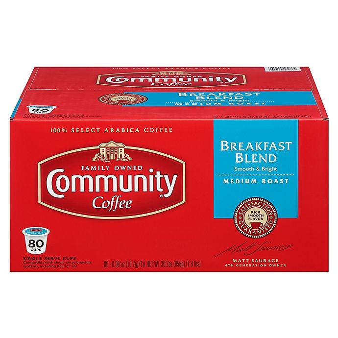 Community Coffee Breakfast Blend Coffee Pods for Single Serve Coffee