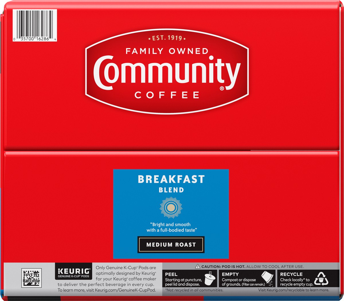 slide 11 of 12, Community Coffee Community Medium Roast K-Cup Pods Breakfast Blend Coffee 80 - 0.38 oz Pods, 80 ct