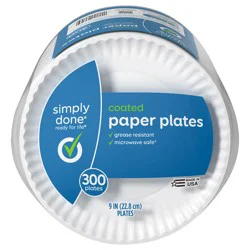 Simply Done 9" Coated Paper Plates