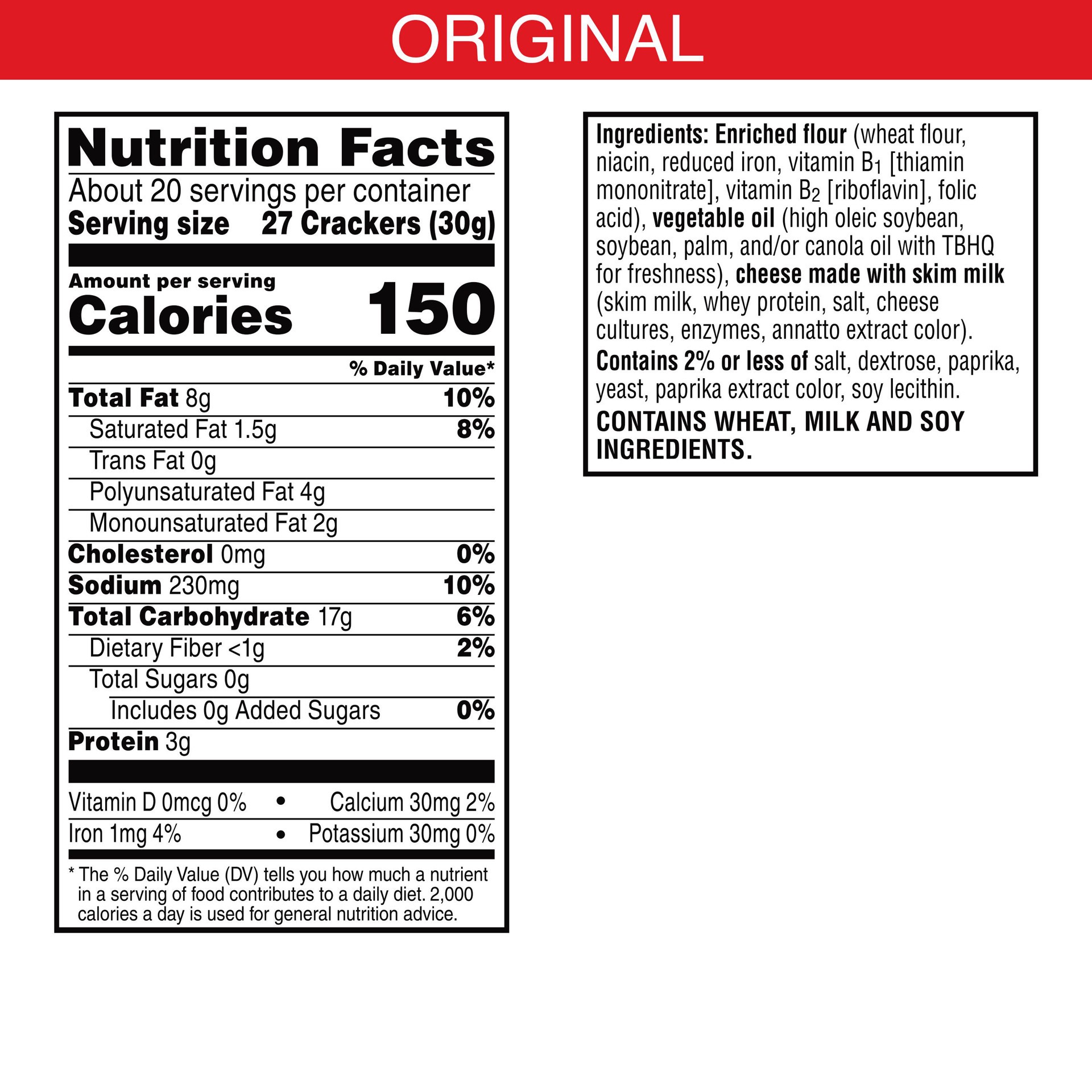 slide 4 of 5, Cheez-It Cheese Crackers, Baked Snack Crackers, Lunch Snacks, Family Size, Extra Toasty, 21oz Box, 1 Box, 21 oz