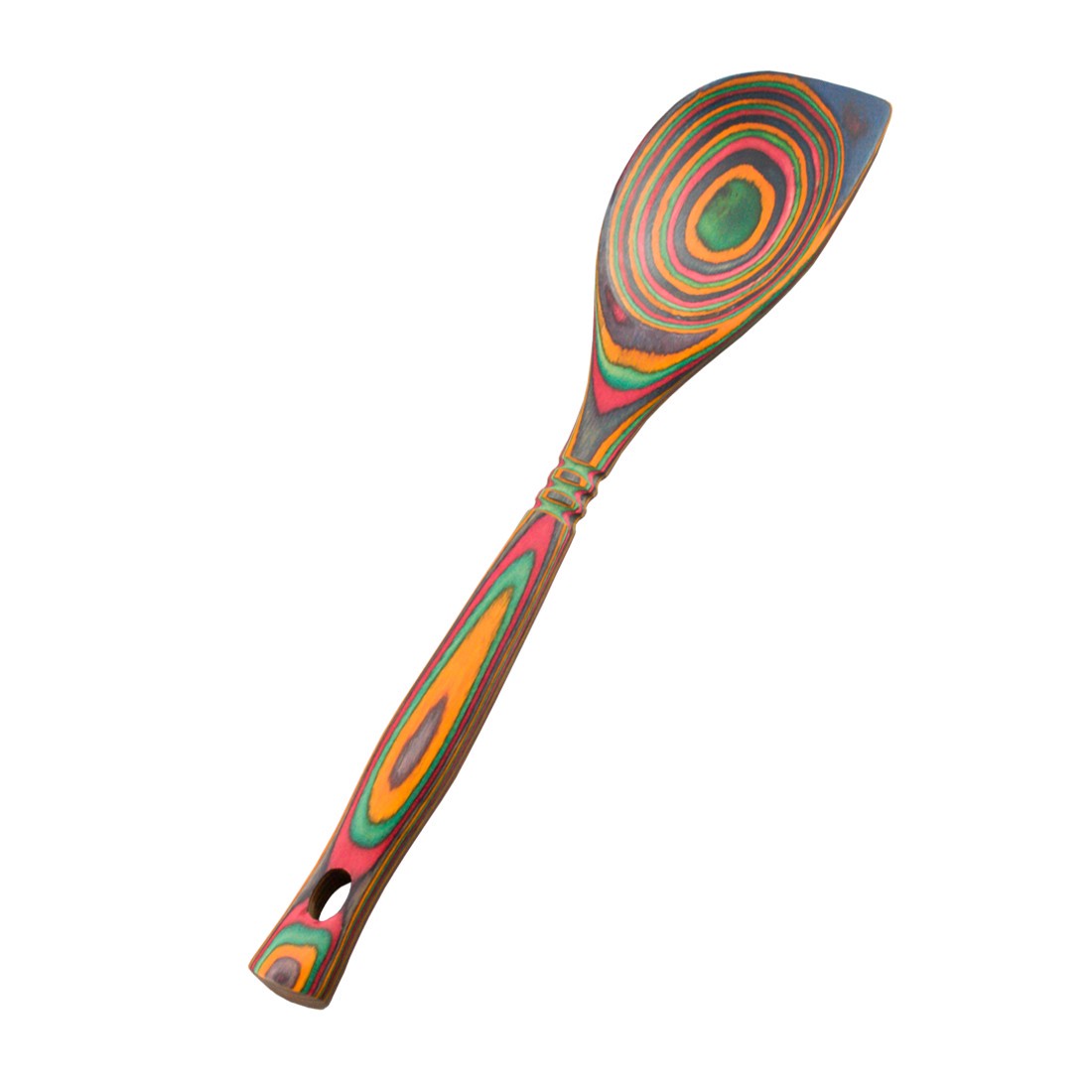 slide 1 of 1, Island Bamboo Pakka Corner Spoon Rainbow, LG