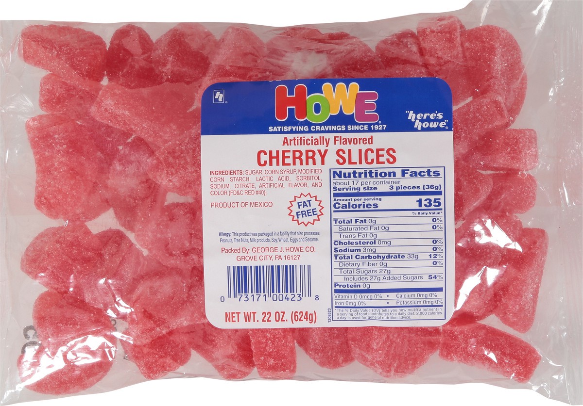 slide 2 of 9, Howe Cherry Slices, 22 oz