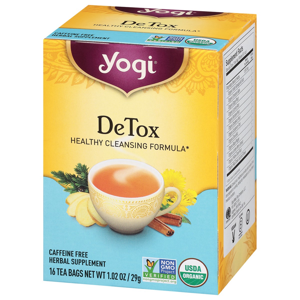 slide 9 of 9, Yogi Teas Organic Caffeine Free Detox Tea, 16 ct