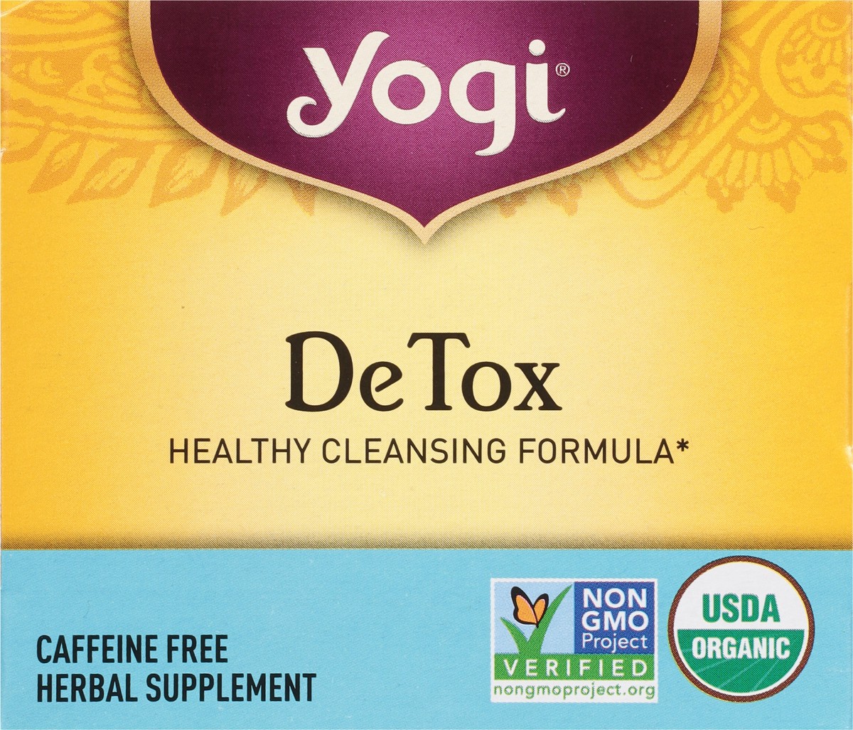 slide 2 of 9, Yogi Detox Caffeine Free Herbal Supplement 16 Tea Bags, 16 ct