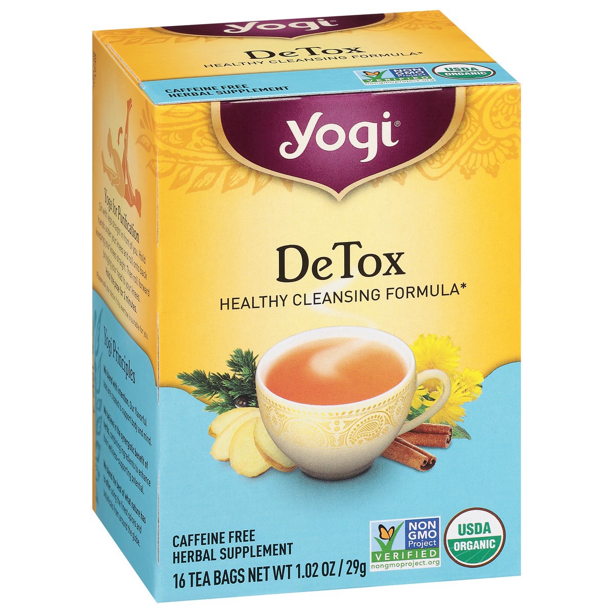 slide 7 of 9, Yogi Detox Caffeine Free Herbal Supplement 16 Tea Bags, 16 ct